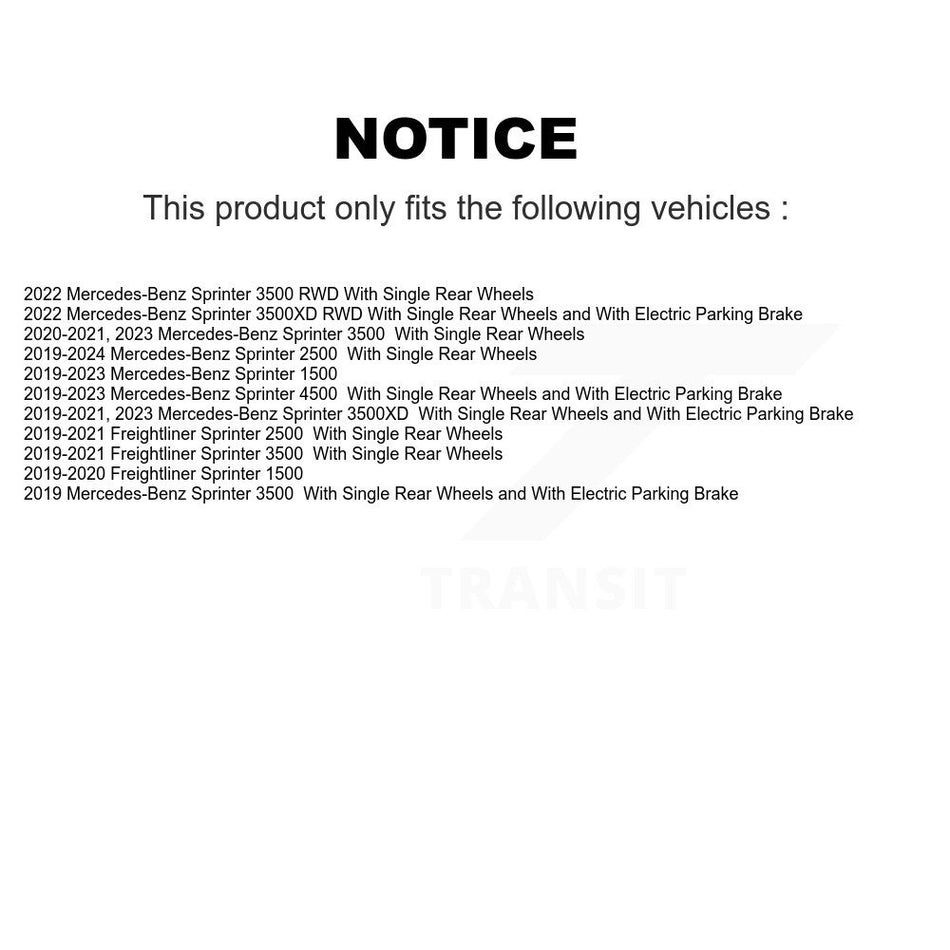 AmeriBRAKES Front Rear Semi-Metallic Disc Brake Pads Kit For Mercedes-Benz Sprinter 3500 2500 Freightliner 1500 3500XD KNF-101101