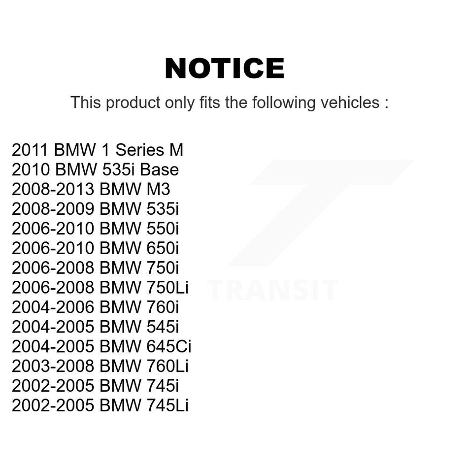 AmeriBRAKES Front Rear Semi-Metallic Disc Brake Pads Kit For BMW 750Li M3 650i 535i 745Li 550i 750i 745i 645Ci 545i 760Li 1 Series M 760i KNF-101102