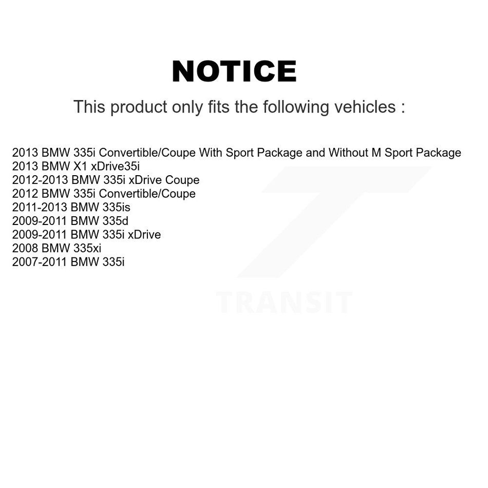 AmeriBRAKES Front Rear Semi-Metallic Disc Brake Pads Kit For BMW 335i xDrive X1 335d 335xi 335is KNF-101108