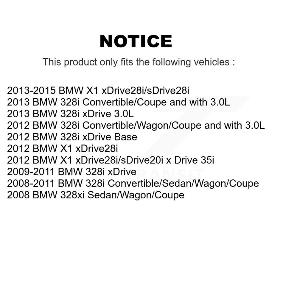 AmeriBRAKES Front Rear Semi-Metallic Disc Brake Pads Kit For BMW 328i xDrive X1 328xi KNF-101109