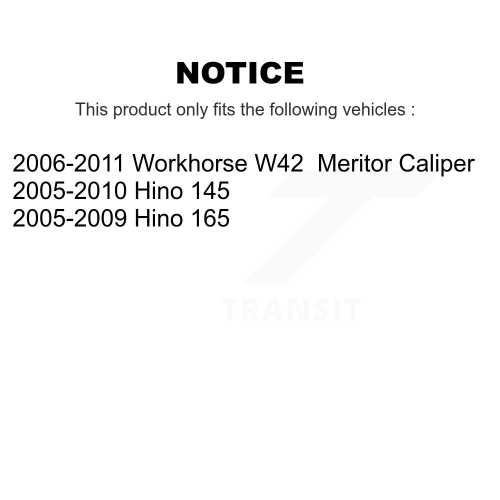 Front Rear Semi-Metallic Disc Brake Pads Kit For Hino Workhorse W42 145 165 KNF-101149