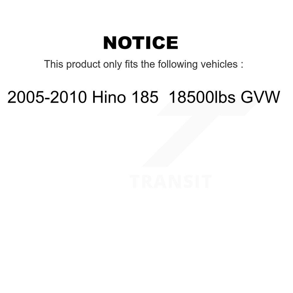 Front Rear Semi-Metallic Disc Brake Pads Kit For 2005-2010 Hino 185 18500lbs GVW KNF-101150