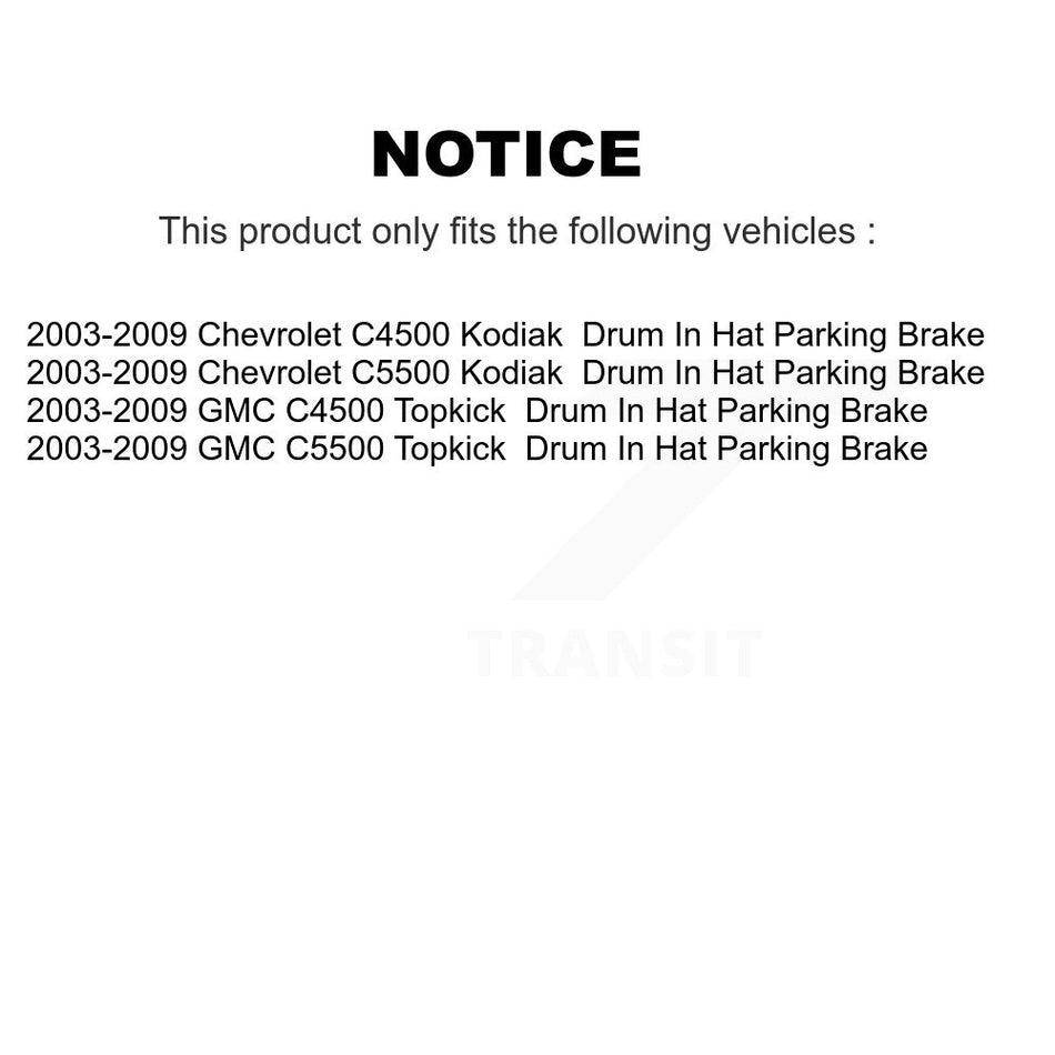 AmeriBRAKES Front Rear Semi-Metallic Disc Brake Pads Kit For 2003-2009 Chevrolet C4500 Kodiak GMC C5500 Topkick 2 Piston Caliper Drum In Hat Parking KNF-101157