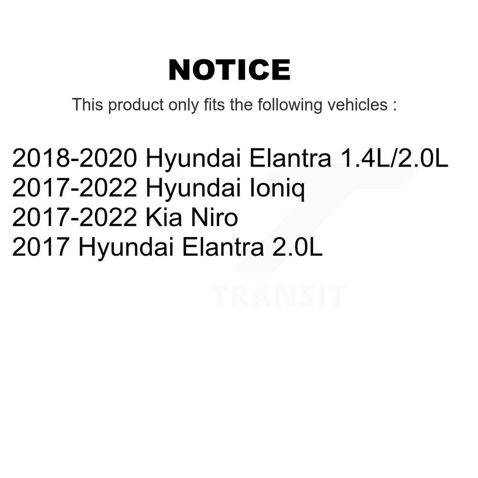 AmeriBRAKES Front Rear Ceramic Disc Brake Pads Kit For Hyundai Elantra Kia Niro Ioniq KNF-101161