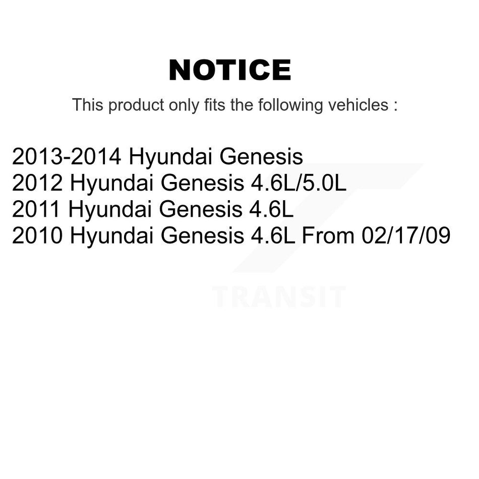 AmeriBRAKES Front Rear Ceramic Disc Brake Pads Kit For Hyundai Genesis KNF-101196