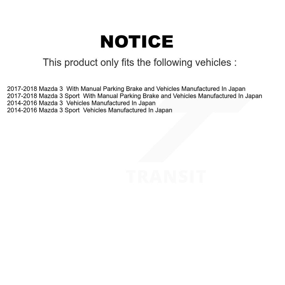AmeriBRAKES Front Rear Ceramic Disc Brake Pads Kit For Mazda 3 Sport KNF-101205