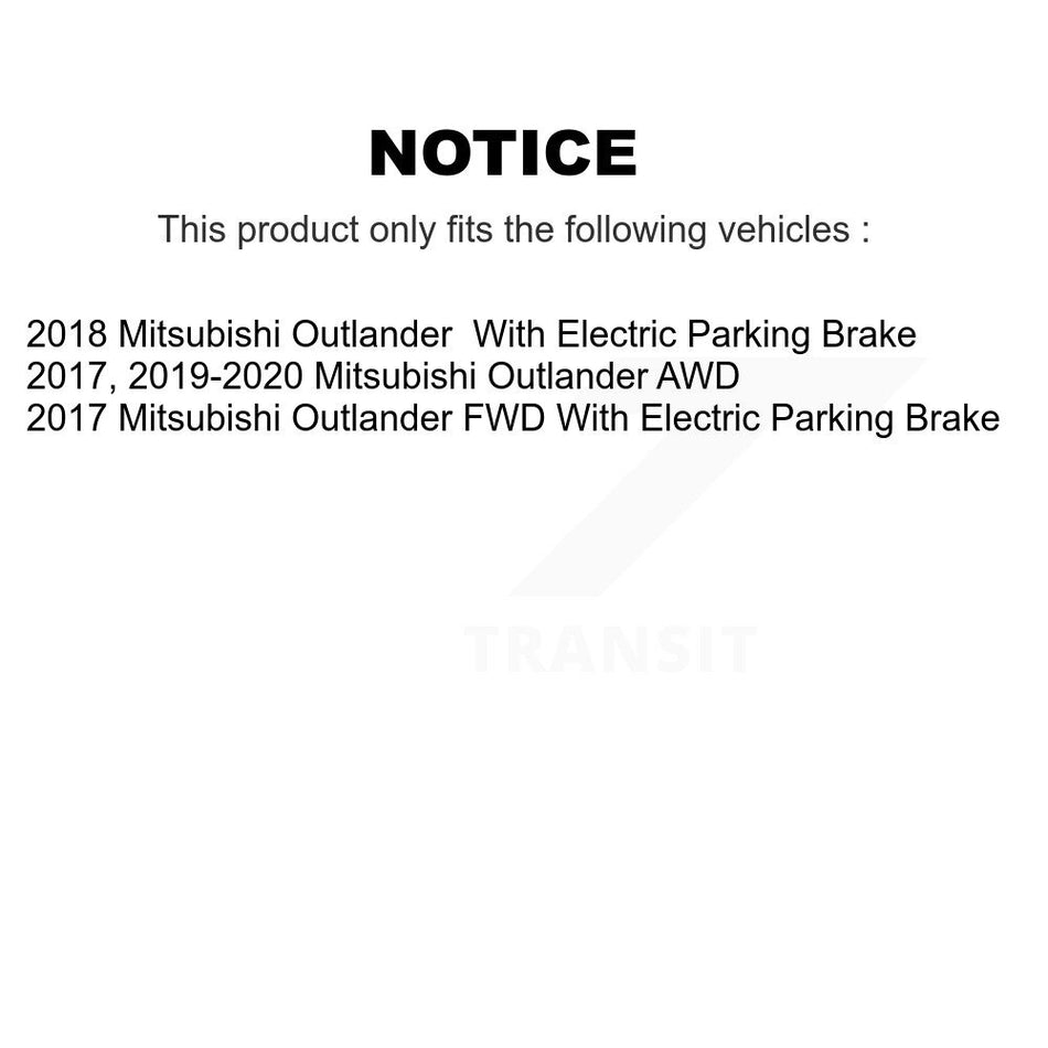 AmeriBRAKES Front Rear Ceramic Disc Brake Pads Kit For Mitsubishi Outlander KNF-101227