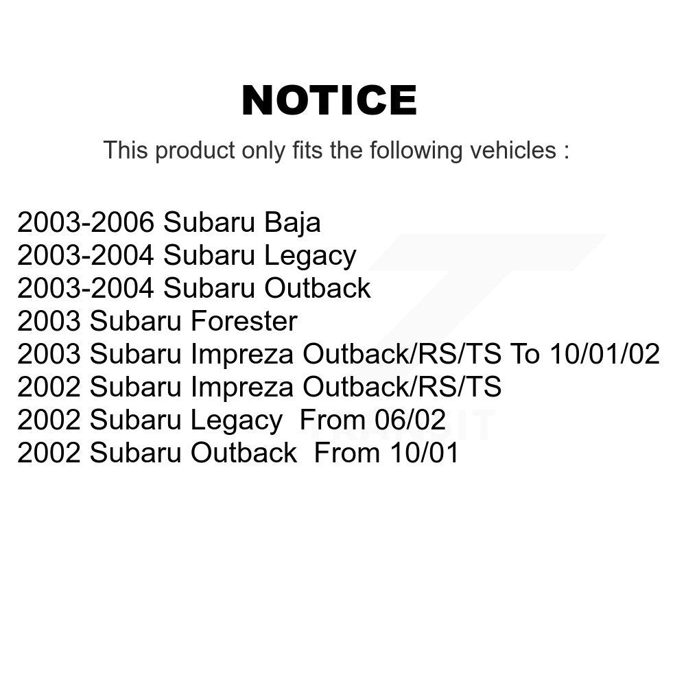 Front Ceramic Rear Semi-Metallic Disc Brake Pads Kit For Subaru Impreza Outback Legacy KNF-101243