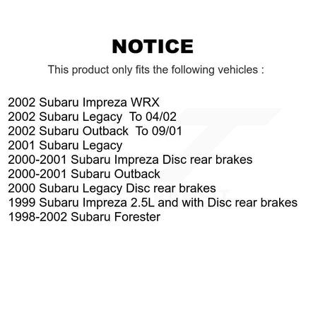 Front Ceramic Rear Semi-Metallic Disc Brake Pads Kit For Subaru Impreza Forester Outback KNF-101245
