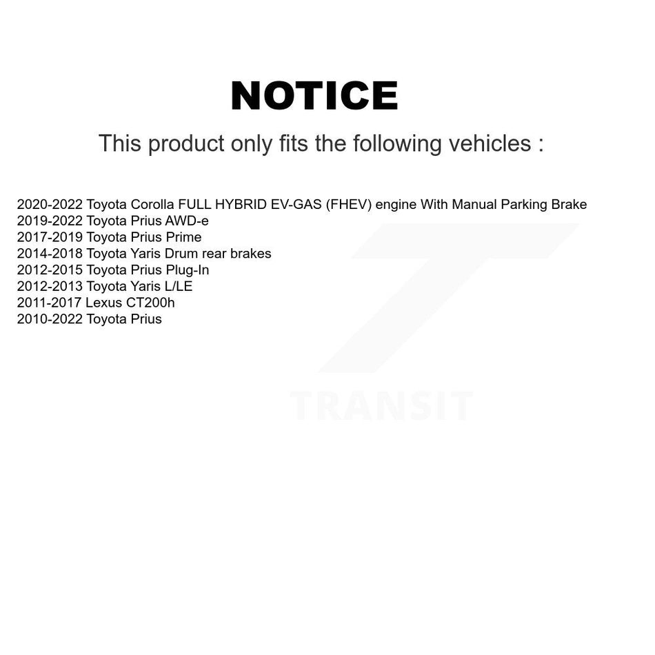 AmeriBRAKES Front Rear Ceramic Disc Brake Pads Kit For Toyota Prius Corolla Yaris Lexus CT200h Prime Plug-In KNF-101295