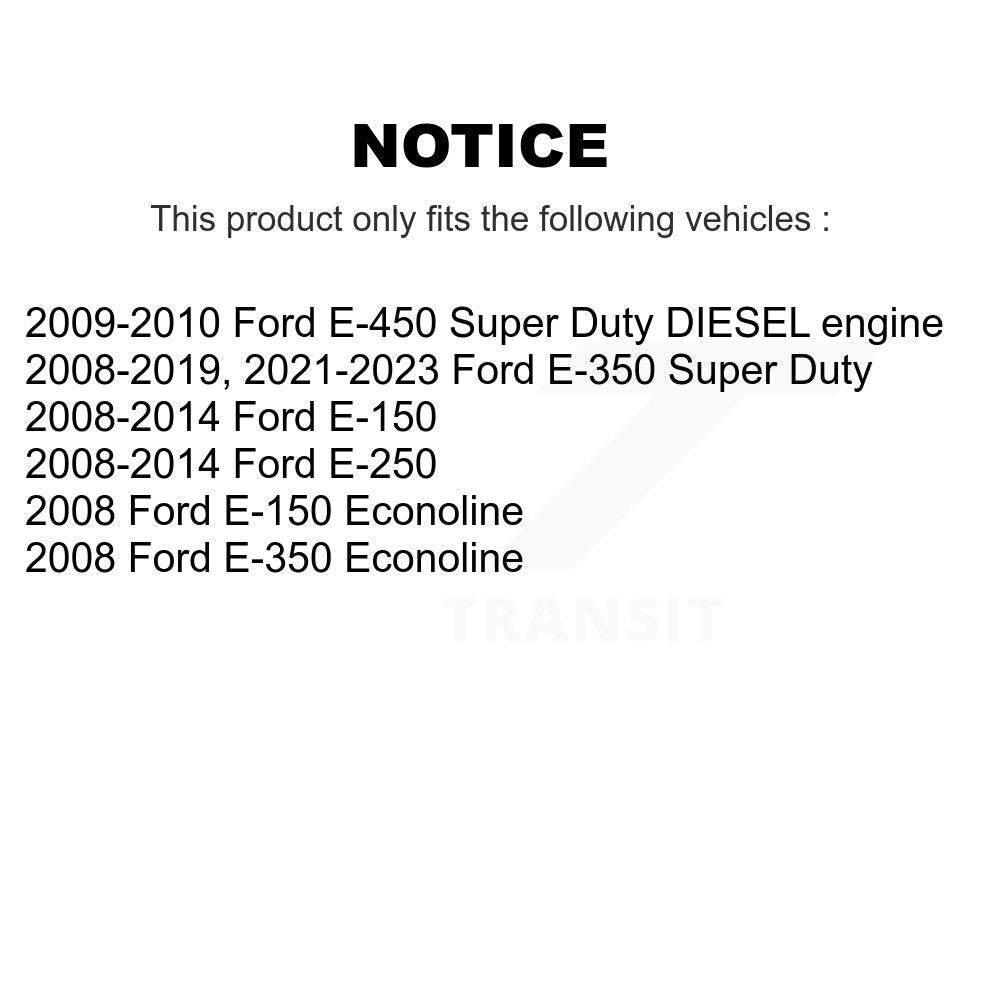 Front Rear Semi-Metallic Disc Brake Pads Kit For Ford E-350 Super Duty E-250 E-150 E-450 KNF-101312