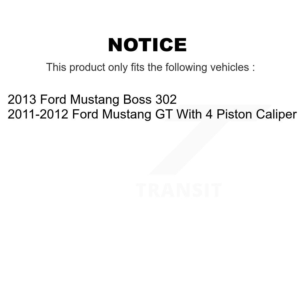 Front Semi-Metallic Rear Ceramic Disc Brake Pads Kit For Ford Mustang KNF-101358