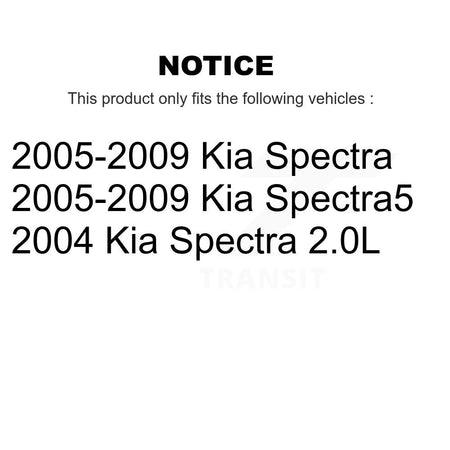 Front Semi-Metallic Rear Ceramic Disc Brake Pads Kit For Kia Spectra Spectra5 KNF-101365
