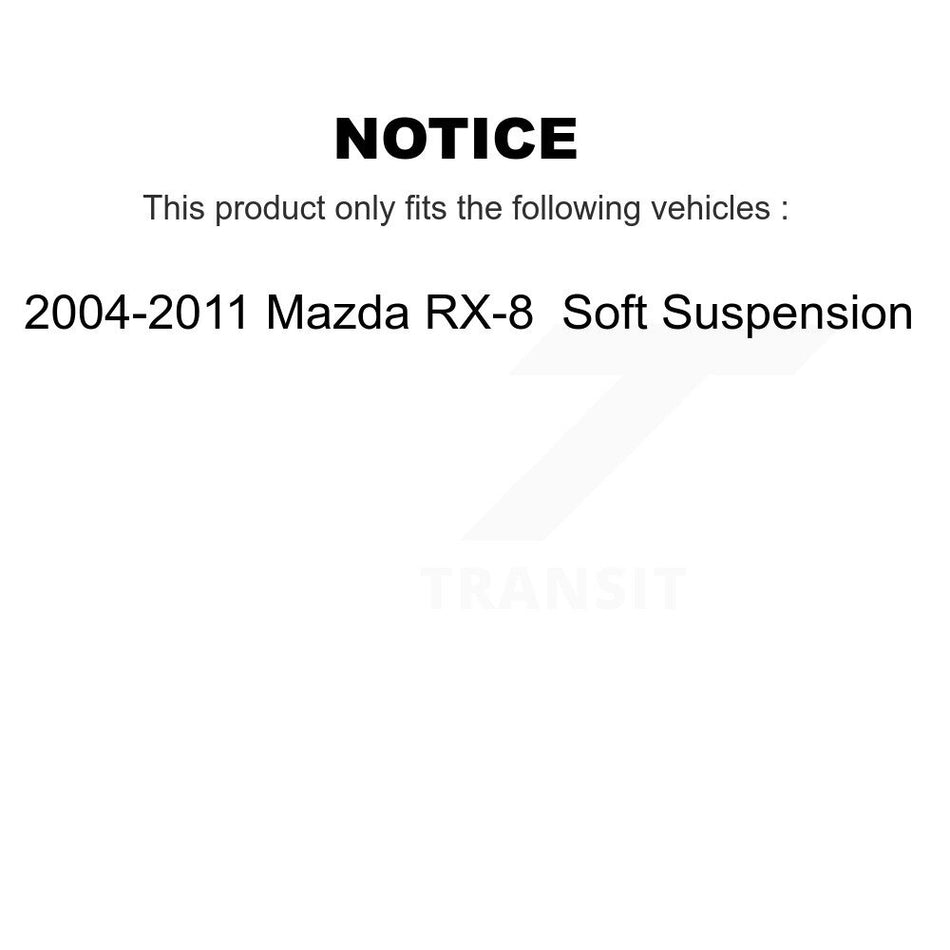 Front Semi-Metallic Rear Ceramic Disc Brake Pads Kit For 04-11 Mazda RX-8 Soft Suspension KNF-101374