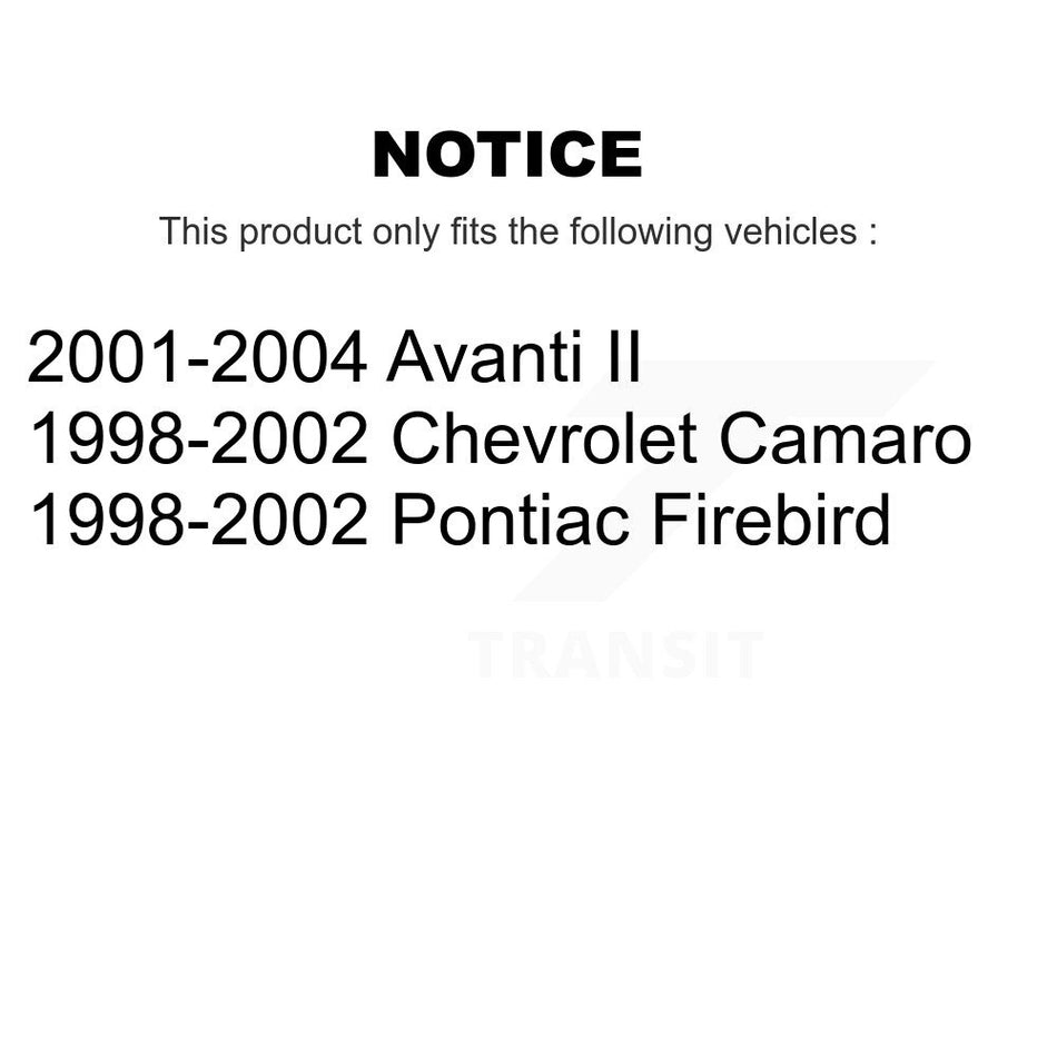 Front Semi-Metallic Rear Ceramic Disc Brake Pads Kit For Pontiac Firebird Chevrolet II KNF-101375