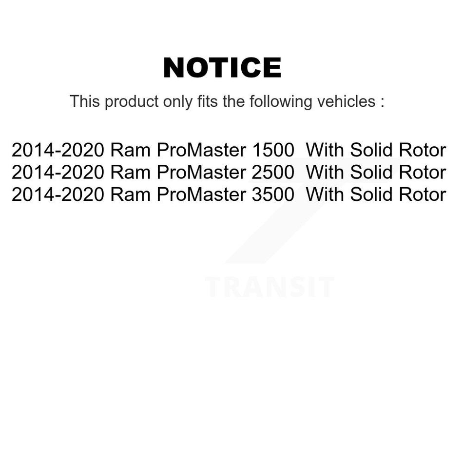 AmeriBRAKES Front Rear Semi-Metallic Disc Brake Pads Kit For Ram ProMaster 1500 2500 3500 KNF-101389