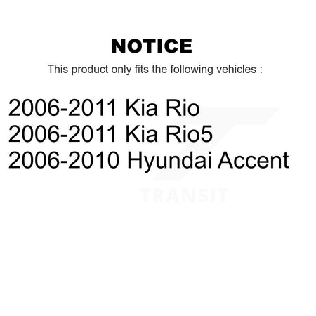 Front Semi-Metallic Rear Ceramic Disc Brake Pads Kit For Hyundai Accent Kia Rio Rio5 KNF-101403