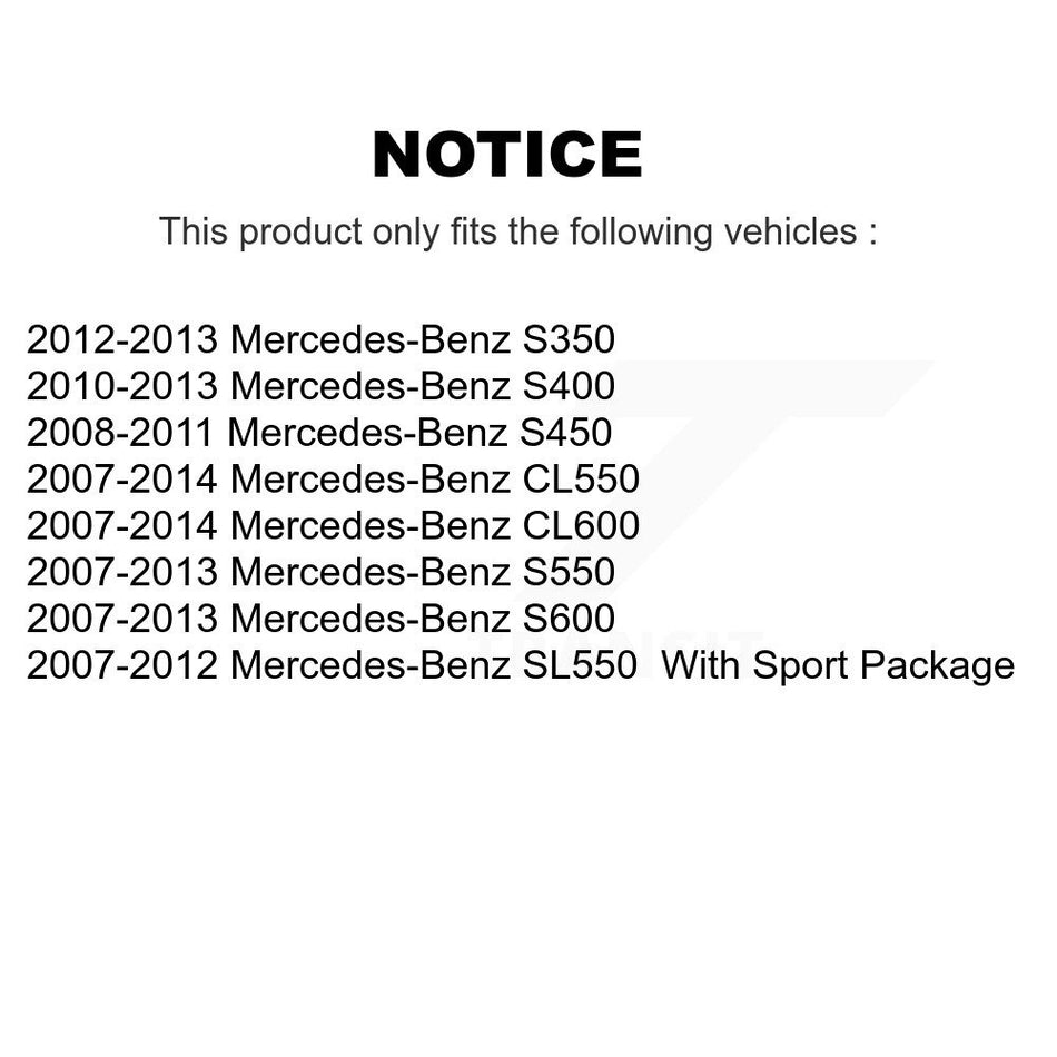 AmeriBRAKES Front Rear Semi-Metallic Disc Brake Pads Kit For Mercedes-Benz S550 SL550 CL550 S600 S350 S400 CL600 S450 KNF-101405