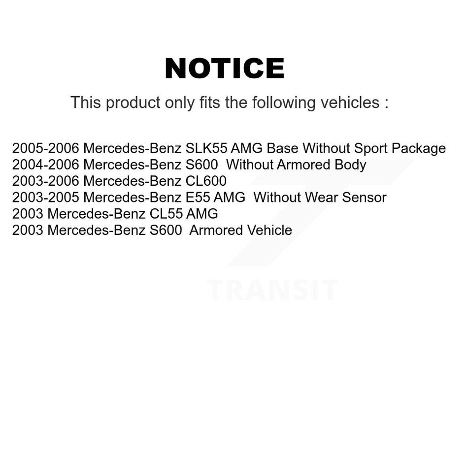 AmeriBRAKES Front Rear Semi-Metallic Disc Brake Pads Kit For Mercedes-Benz E55 AMG SLK55 S600 CL55 CLK55 CL600 KNF-101406