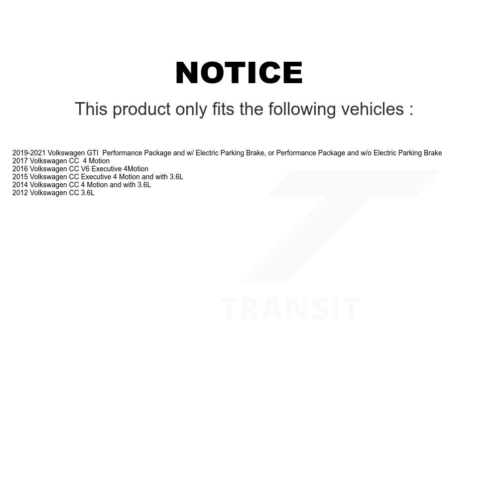 Front Rear Ceramic Disc Brake Pads Kit For Volkswagen GTI CC KNF-101418
