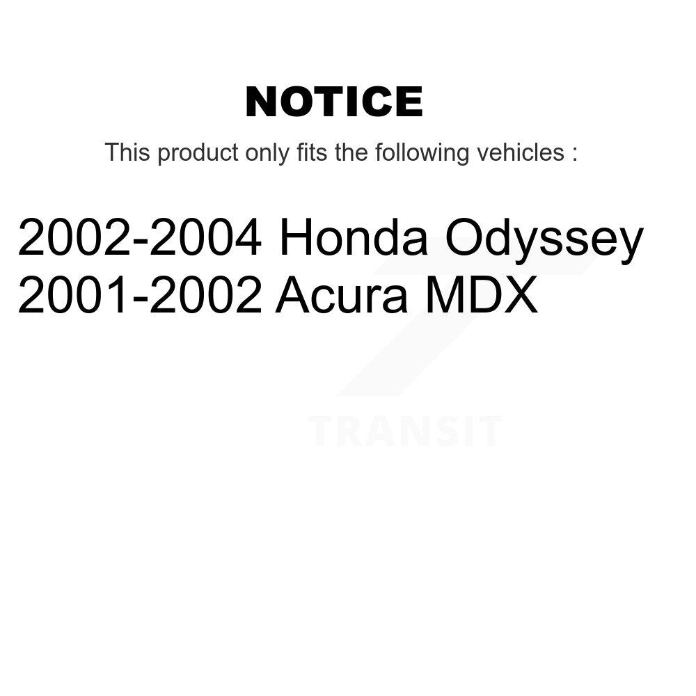 Front Semi-Metallic Rear Ceramic Disc Brake Pads Kit For Honda Odyssey Acura MDX KNF-101444