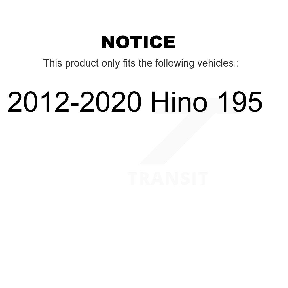 Front Rear Semi-Metallic Disc Brake Pads Kit For 2012-2020 Hino 195 KNF-101450