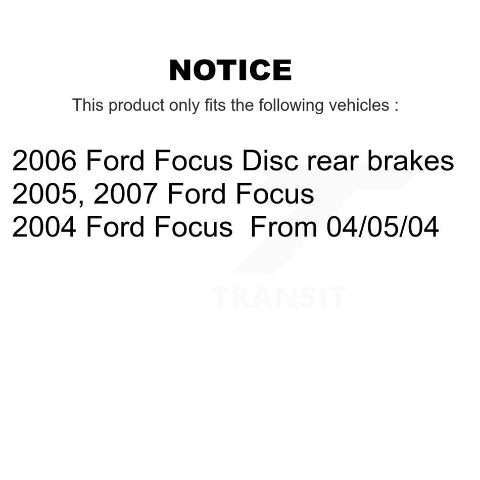 AmeriBRAKES Front Ceramic Rear Semi-Metallic Disc Brake Pads Kit For Ford Focus KNF-101643