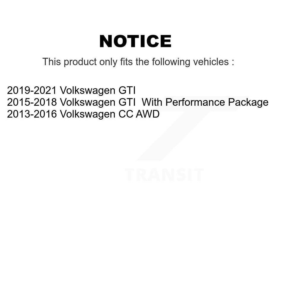 AmeriBRAKES Front Rear Ceramic Disc Brake Pads Kit For Volkswagen GTI CC KNF-101656