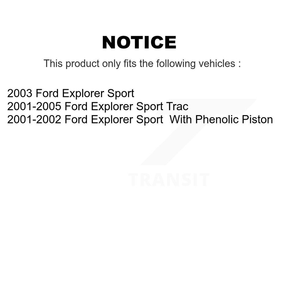 AmeriBRAKES Front Ceramic Rear Semi-Metallic Disc Brake Pads Kit For Ford Explorer Sport Trac KNF-101696