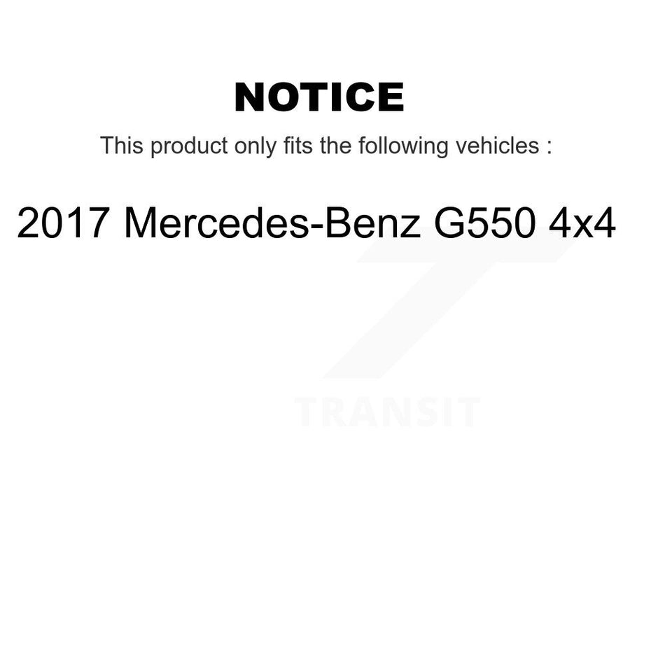 AmeriBRAKES Front Semi-Metallic Rear Ceramic Disc Brake Pads Kit For 2017 Mercedes-Benz G550 4x4 KNF-101720