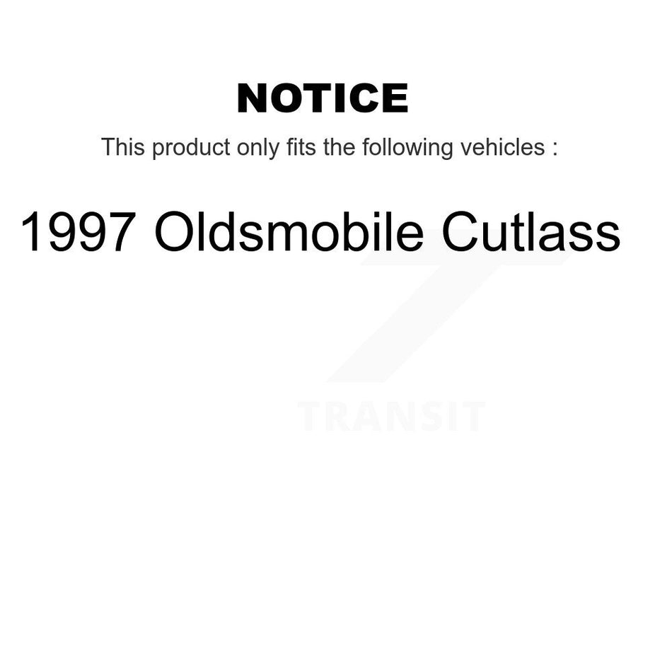 Front Ceramic Rear Semi-Metallic Disc Brake Pads Kit For 1997 Oldsmobile Cutlass KNF-101727