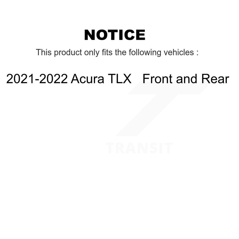 AmeriBRAKES Front Rear Ceramic Disc Brake Pads Kit For 2021-2022 Acura TLX KNF-101748