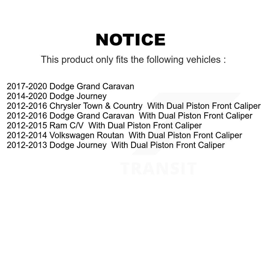 AmeriBRAKES Front Rear Ceramic Disc Brake Pads Kit For Dodge Grand Caravan Journey Chrysler Town & Country Ram C/V Volkswagen Routan KNF-101786