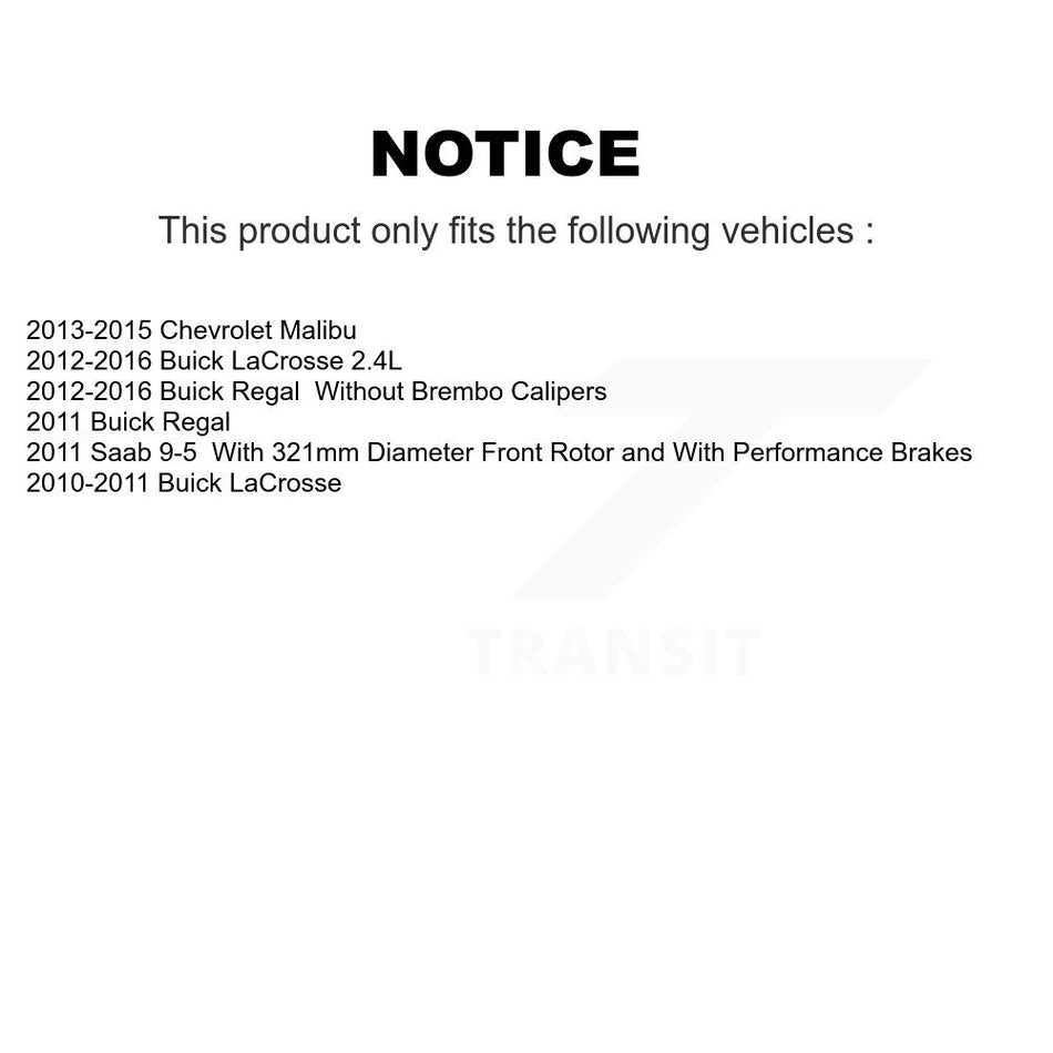 Front Rear Ceramic Disc Brake Pads Kit For Buick Chevrolet Malibu LaCrosse Regal Saab 9-5 KNF-101813