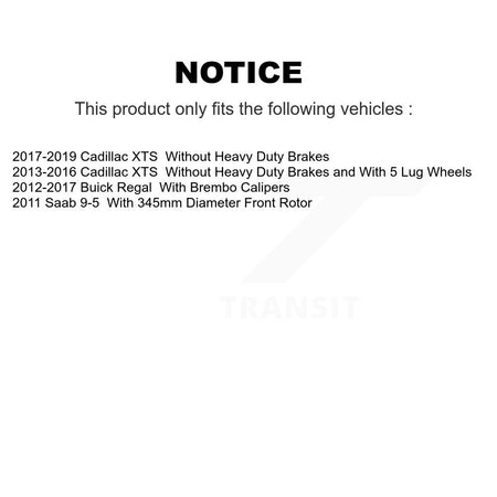 Front Semi-Metallic Rear Ceramic Disc Brake Pads Kit For Buick Regal Cadillac XTS Saab KNF-101816