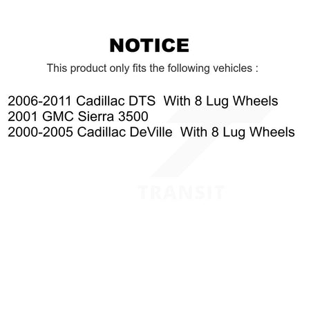 Front Ceramic Rear Semi-Metallic Disc Brake Pads Kit For Cadillac DTS DeVille GMC Sierra KNF-101819