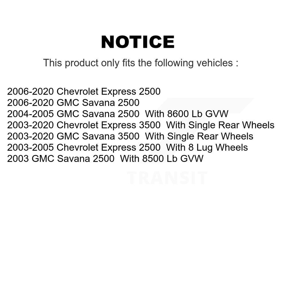 Front Rear Ceramic Disc Brake Pads Kit For GMC Chevrolet Savana 2500 Express 3500 4500 KNF-101842