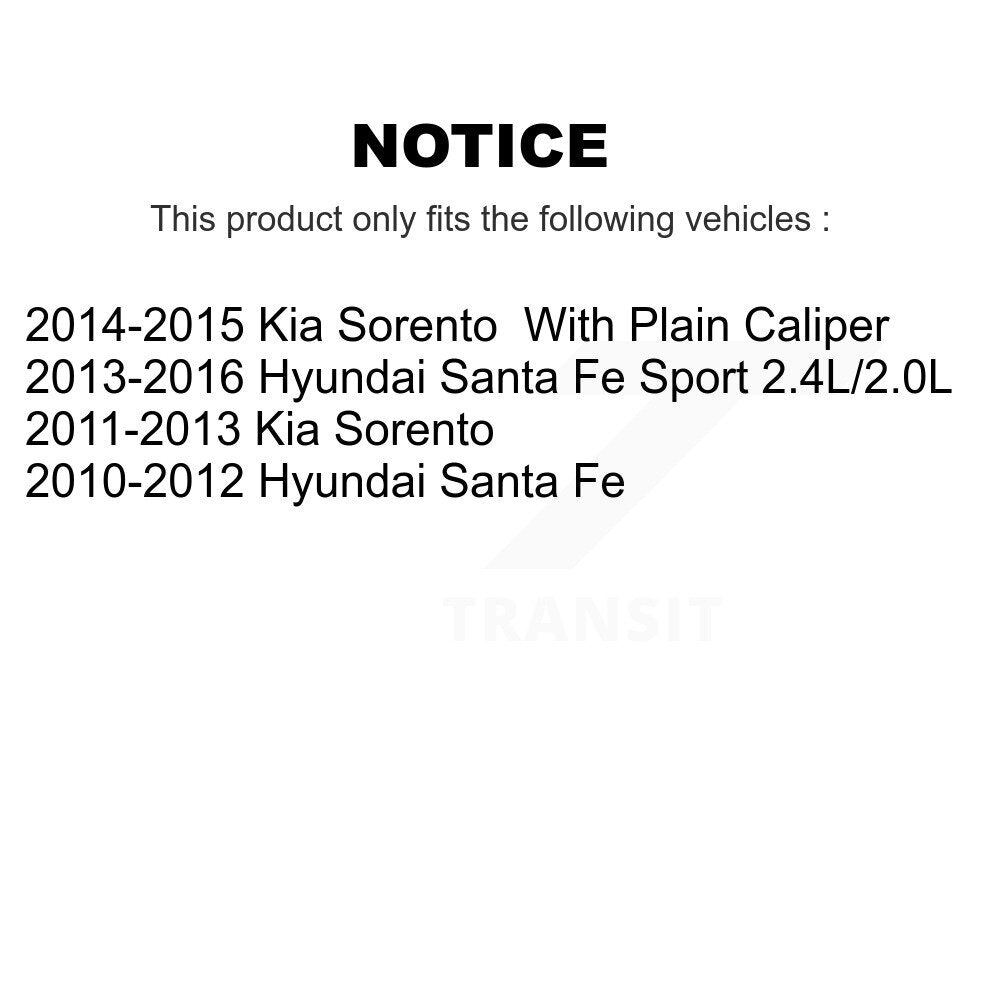 Front Rear Ceramic Disc Brake Pads Kit For Hyundai Santa Fe Sport Kia Sorento KNF-101855