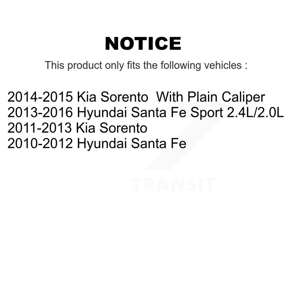 Front Rear Ceramic Disc Brake Pads Kit For Hyundai Santa Fe Sport Kia Sorento KNF-101857