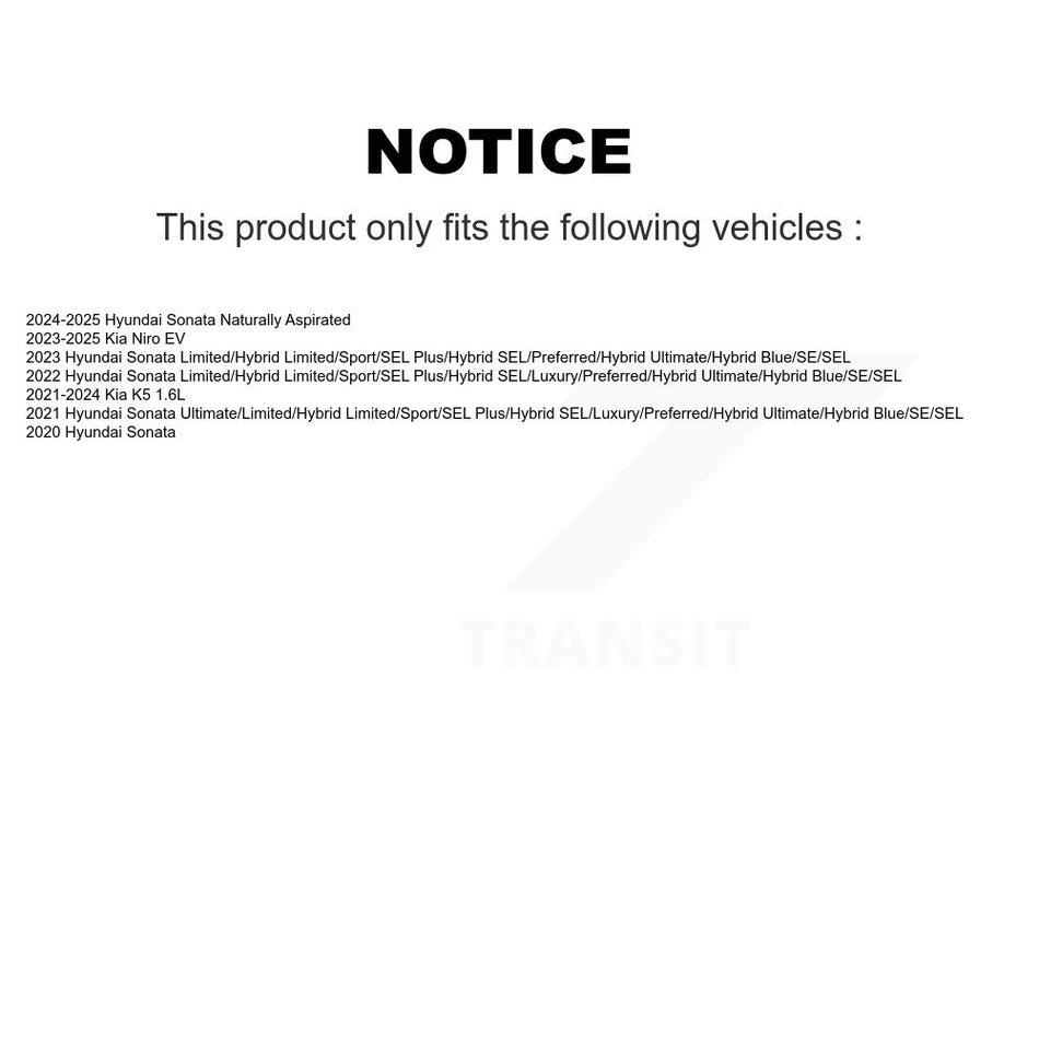 Front Rear Ceramic Disc Brake Pads Kit For Hyundai Sonata Kia Niro EV K5 KNF-101869