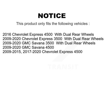 Front Ceramic Rear Semi-Metallic Disc Brake Pads Kit For GMC Savana 3500 Chevrolet 4500 KNF-101886