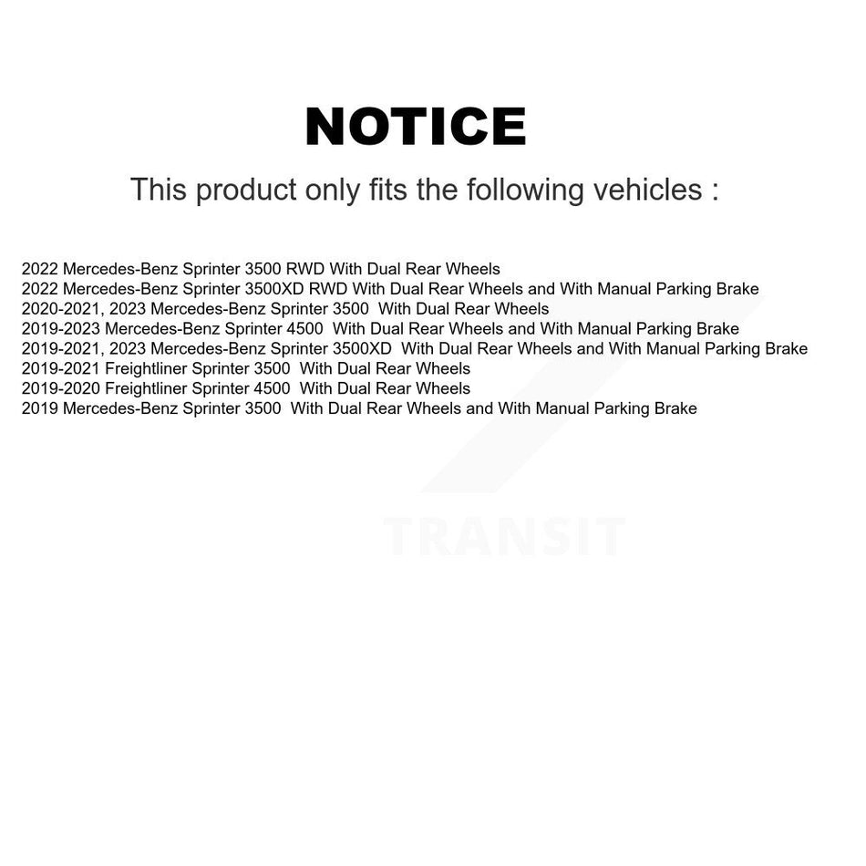 AmeriBRAKES Front Rear Semi-Metallic Disc Brake Pads Kit For Freightliner Sprinter 3500 Mercedes-Benz 4500 3500XD KNF-101908