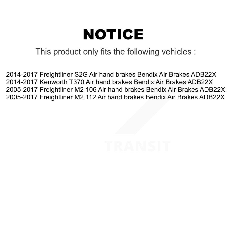 Front Rear Semi-Metallic Disc Brake Pads Kit For Freightliner M2 106 Kenworth T370 112 KNF-101930