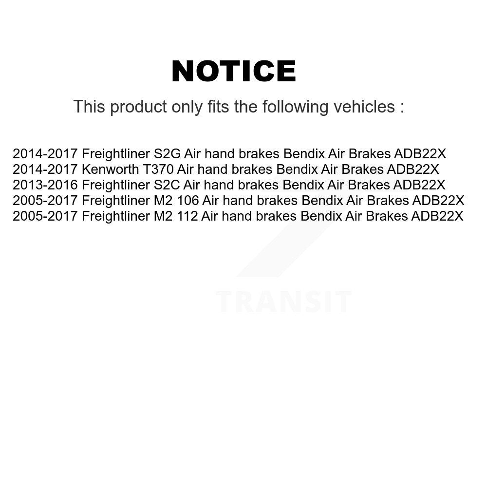 Front Rear Semi-Metallic Disc Brake Pads Kit For Freightliner M2 106 Kenworth T370 112 KNF-101933