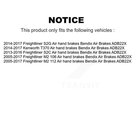 Front Rear Semi-Metallic Disc Brake Pads Kit For Freightliner M2 106 Kenworth T370 112 KNF-101933