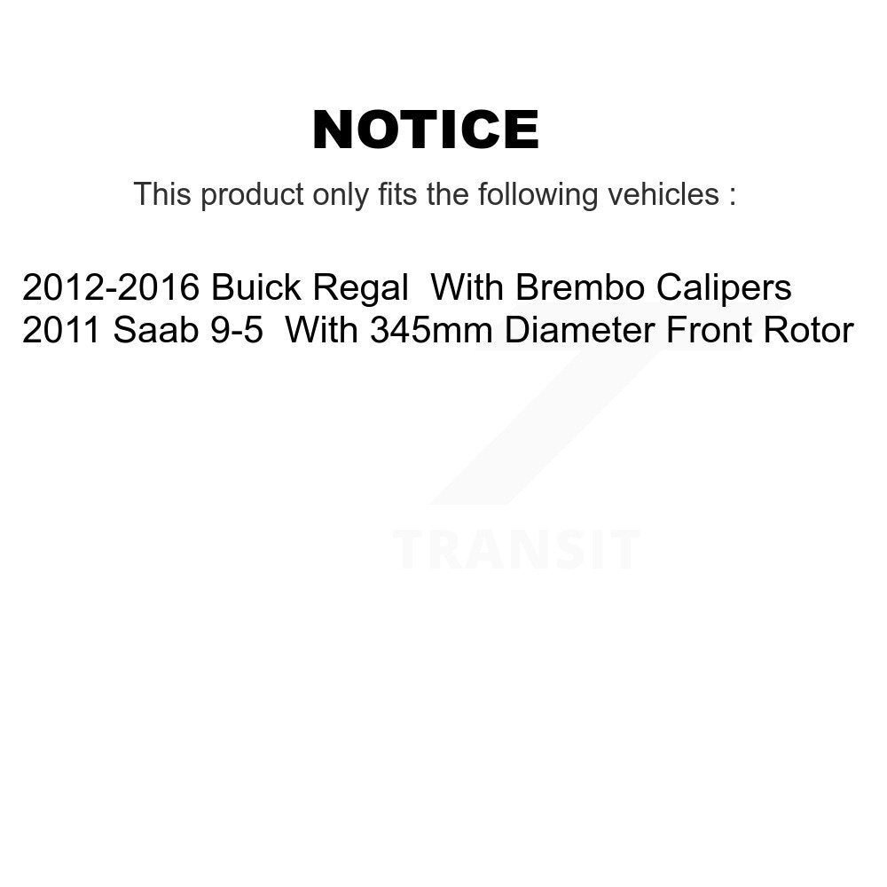 Front Semi-Metallic Rear Ceramic Disc Brake Pads Kit For Buick Regal Saab 9-5 KNF-101947