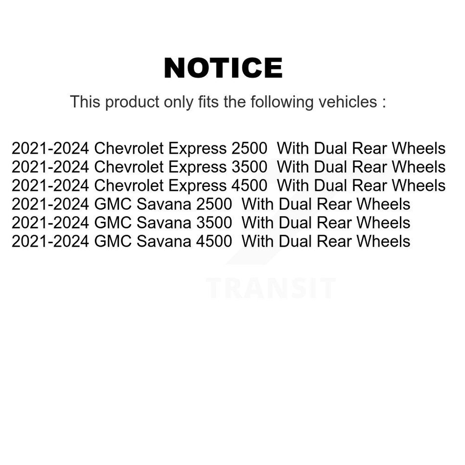 Front Rear Semi-Metallic Disc Brake Pads Kit For GMC Chevrolet Savana 2500 Express 3500 KNF-101958