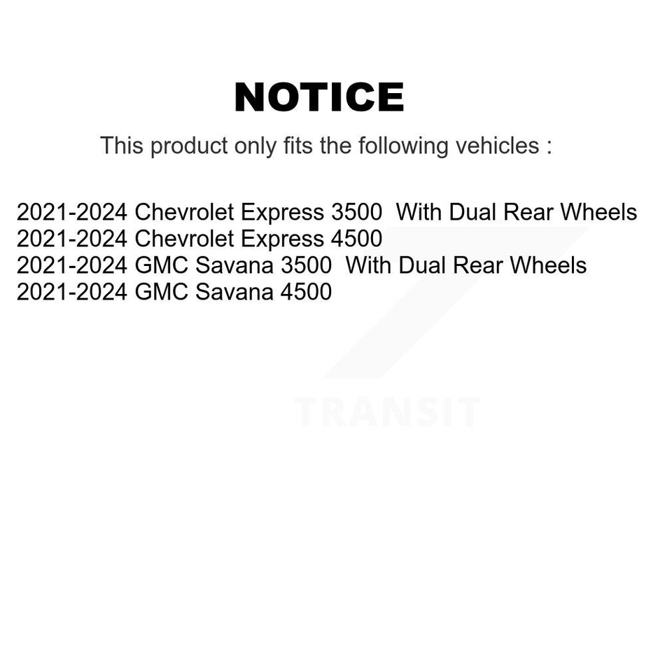 Front Rear Semi-Metallic Disc Brake Pads Kit For GMC Chevrolet Savana 2500 Express 3500 KNF-101960