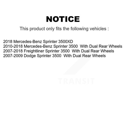 Front Rear Semi-Metallic Disc Brake Pads Kit For Sprinter 3500 Mercedes-Benz Dodge 3500XD KNF-101978