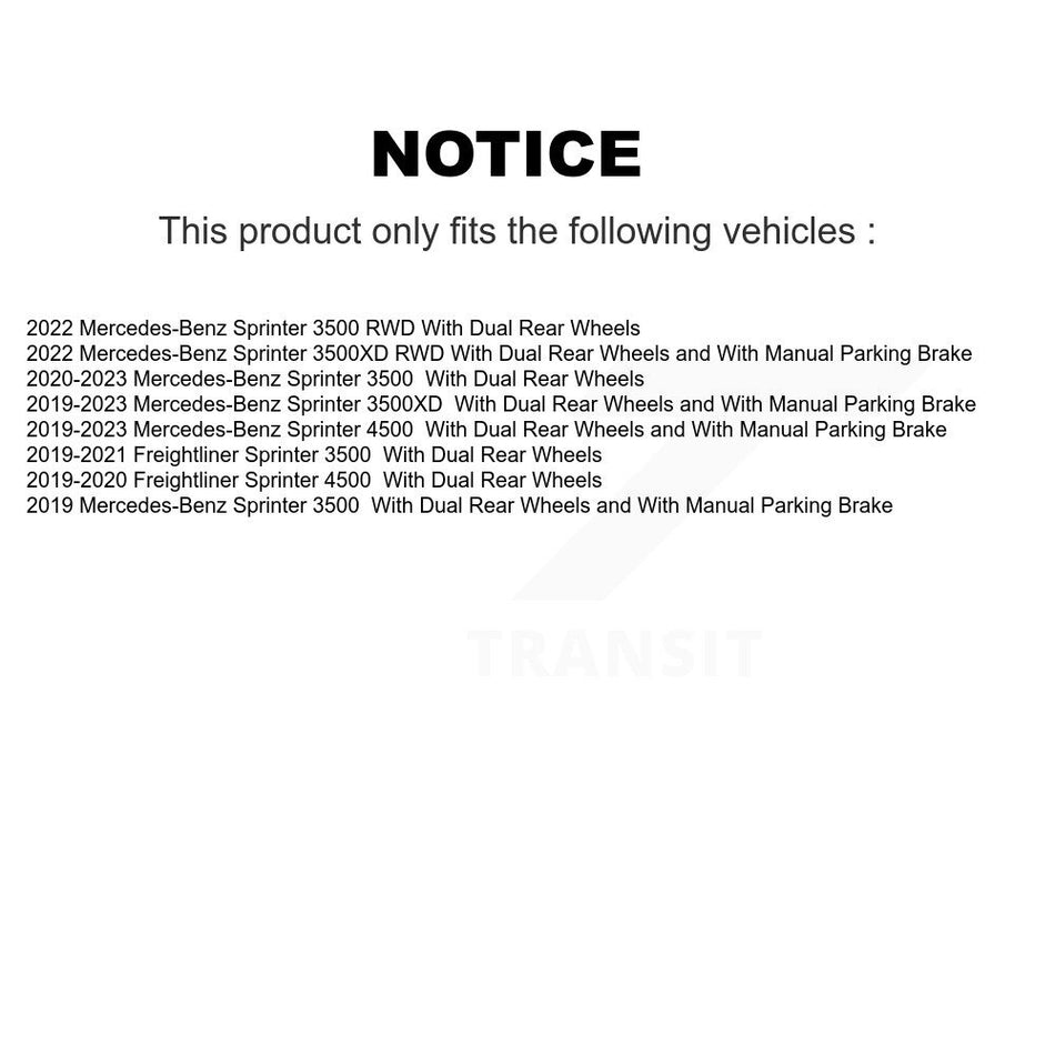 Front Rear Semi-Metallic Disc Brake Pads Kit For Mercedes-Benz Sprinter 3500 4500 3500XD KNF-101981